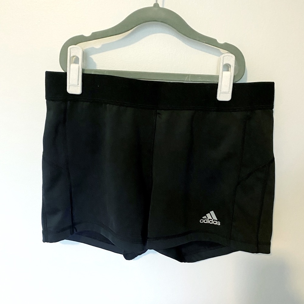 Adidas Tech-fit Women’s Black Athletic Shorts Size Large